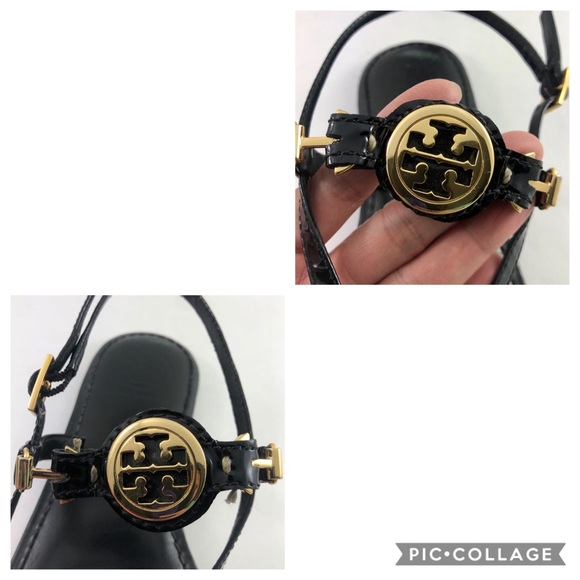 Tory Burch Ali Black Slingback Thong Sandals - Picture 3 of 8